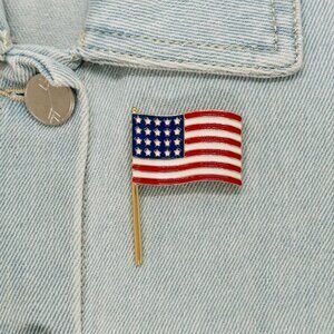 ✨USA American Flag Pin Classic Enamel Brooches National Flag Patriotic Pin